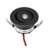 Set of 3 3W LED Mini Recessed Spotlights - "OCULOS" Minispot 3000K with Power Supply Black