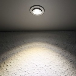 Set of 3 3W LED mini recessed spotlights - "OCULOS" Minispot 3000K with power supply Silver