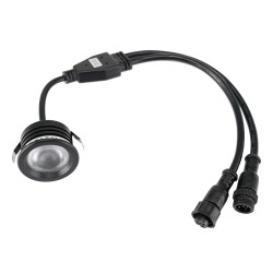 3W RGBW LED recessed spot 12VDC black