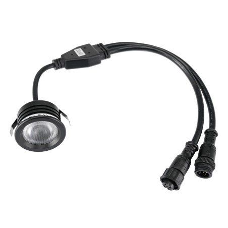 3W RGBW LED recessed spot 12VDC black