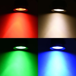 3W RGBW LED recessed spot 12VDC black