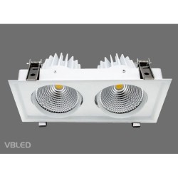 VBLED LED Recessed Luminaire - Double - 60W