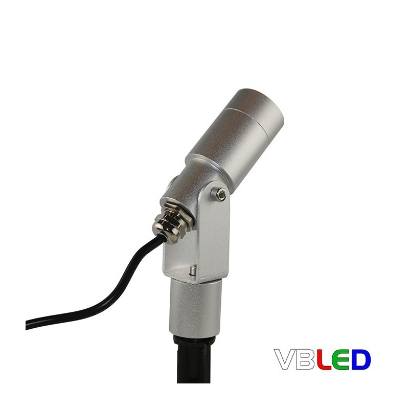 LED Garden Spotlight "Flavius" 3W 3000K 12V Silver