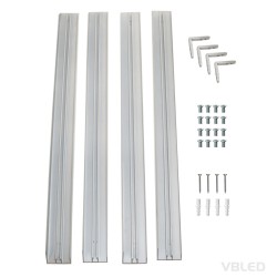 Surface-mounted frame for LED panel (62 cm x 62 cm) Quick and easy assembly