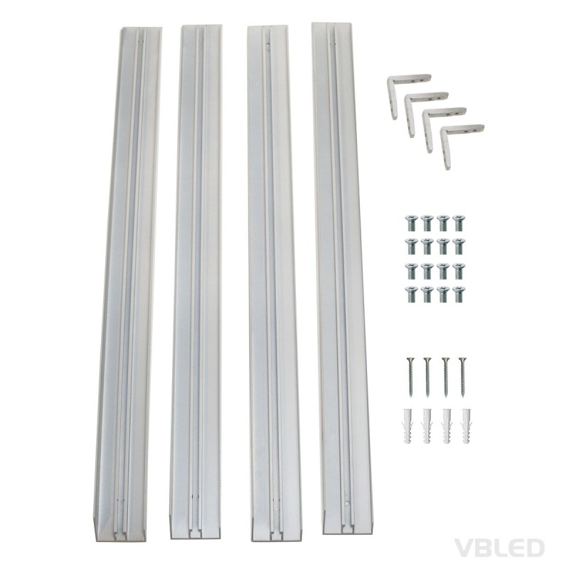 Surface-mounted frame for LED panel (62 cm x 62 cm) Quick and easy assembly