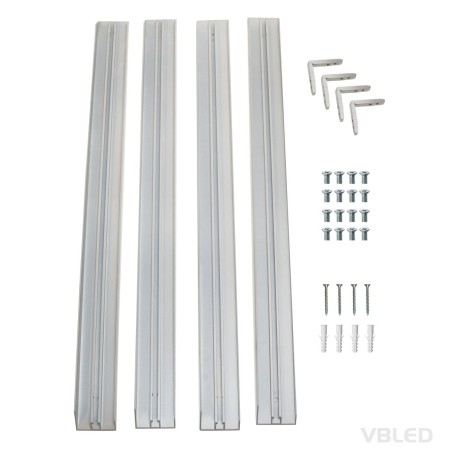 Surface-mounted frame for LED panel (62 cm x 62 cm) Quick and easy assembly