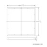 Surface-mounted frame for LED panel with click system (62 cm x 62 cm)