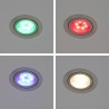 Set of 3 RGBW recessed furniture luminaires