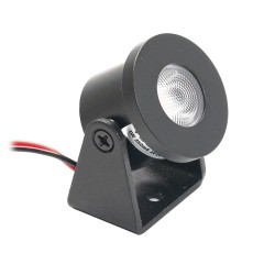 Mini spot LED 1W en saillie "Alyana" noir 3VDC 350mA 3000K