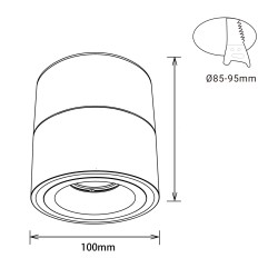 10W LED Deckenstrahler Einbauleuchten Einstellbare Farbtemperatur