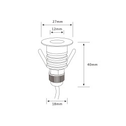 Mini LED Ground Recessed Luminaire 3000K/6000K Two-colour 12V DC