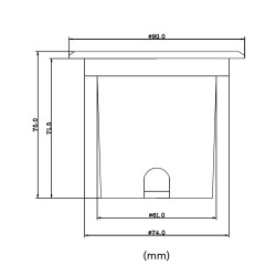 LED "Mutantur" recessed floor spotlight for outdoor use 3000K 3-stage dimmer 1W