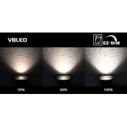 LED recessed floor luminaire "MUTARE" with 5W bulb 12VAC 400Lumen 3000K with EZDIM