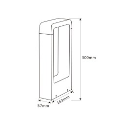 LED Bollard Light Path Light "Maiestas" 230V AC 8W 3000K 30cm high