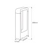 LED Bollard Light Path Light "Maiestas" 230V AC 8W 3000K 30cm high