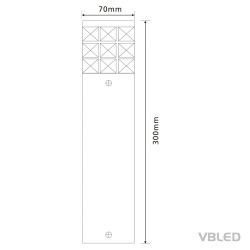 LED path luminaire bollard 230V 30cm G4 bulb changeable