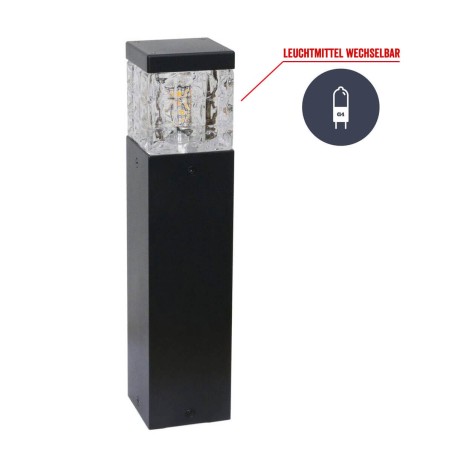 Path light bollard 12V 30cm incl. G4 bulb 6W