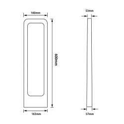 VBLED Bollard Light Path Light "Maiestas" 230V AC 12W 3000K 60cm high