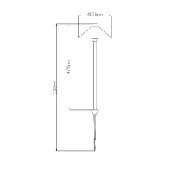 Gartus LED Bollard Light 12V AC/DC 6W 3000K