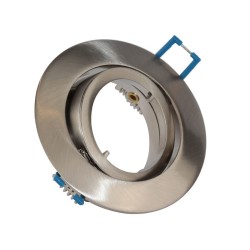 VBLED LED recessed aluminium spotlight - silver optic - round - incl. socket - 5W - GU10 LED