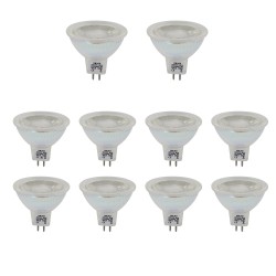 Set of 10 MR16 GU5.3 LED lamps