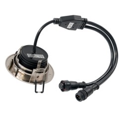 Set of 6 RGBW LED recessed lights with controller and remote control 12VDC