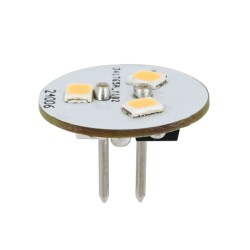 G4 LED pin-base bulb / 3 LEDs - 12V AC/DC - Warm white - 1W