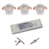3 KIT LED recessed luminaire with G4 bulb 12V 4W 3000K 300Lumen