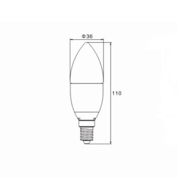 VBLED LED candle bulb - E14 - 5W