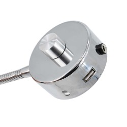  bed and reading lamp with gooseneck and USB connection