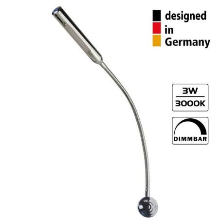 VBLED© LED 3W Wall Light with 40cm Gooseneck - Dimmable